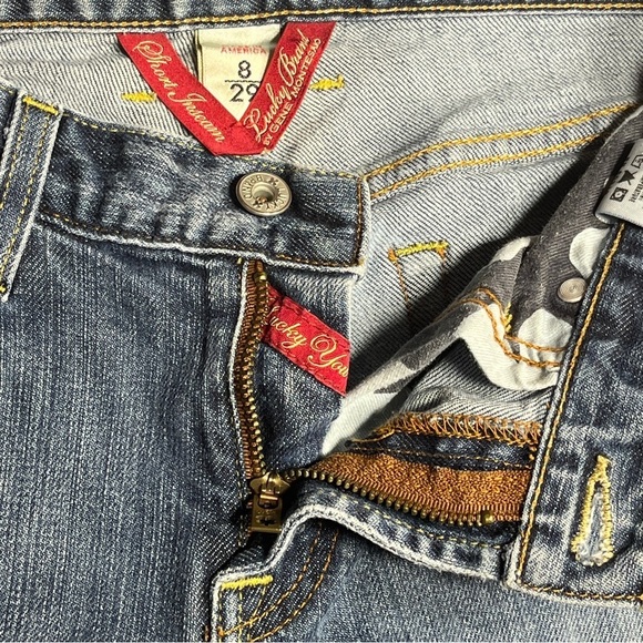 Lucky Brand Mid Rise Flare Leg Gene Montesano Denim Jeans Women’s 8/29 - Picture 9 of 12
